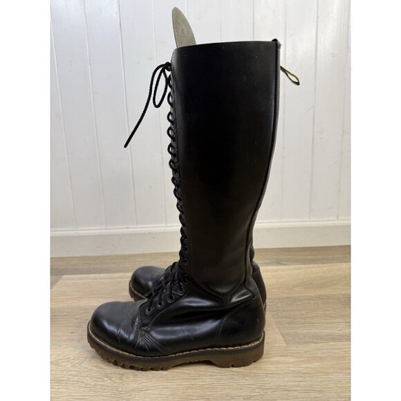 Vtg Doc Dr Martens 20 Eye Black Boots UK 8 | M 9 | W 10 England 80s 90s Punk main image 4
